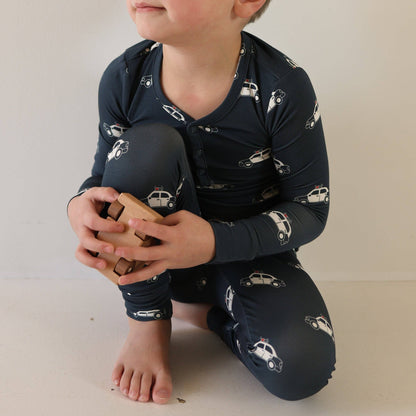 Forever French Baby - Bamboo Two Piece Pajamas | Police Cruiser