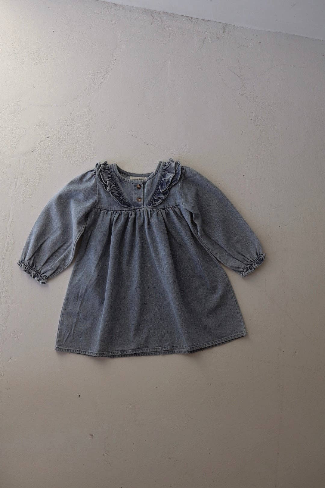 Forever French Baby - Denim Dress | Ruffle