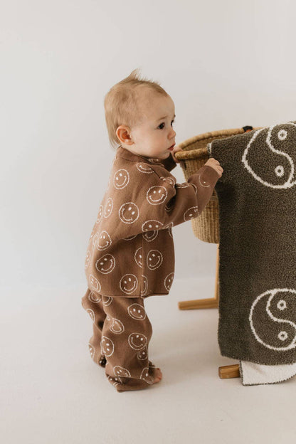 Forever French Baby - Knit Pant Set | Tan Just Smile