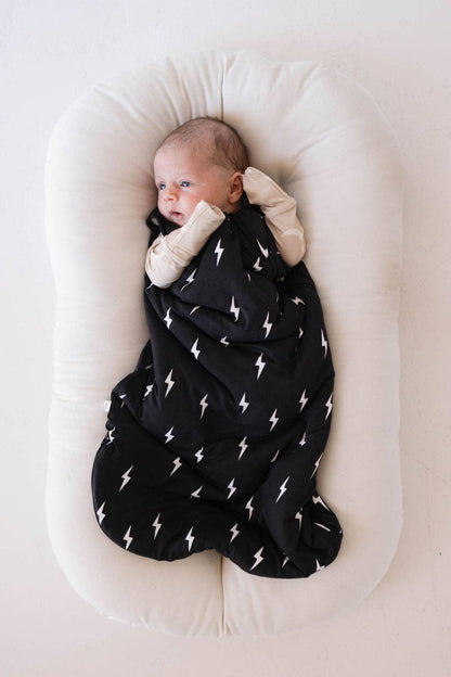 Forever French Baby - Bamboo Sleep Sack | Midnight Lightning Bolt:  0.5 TOG