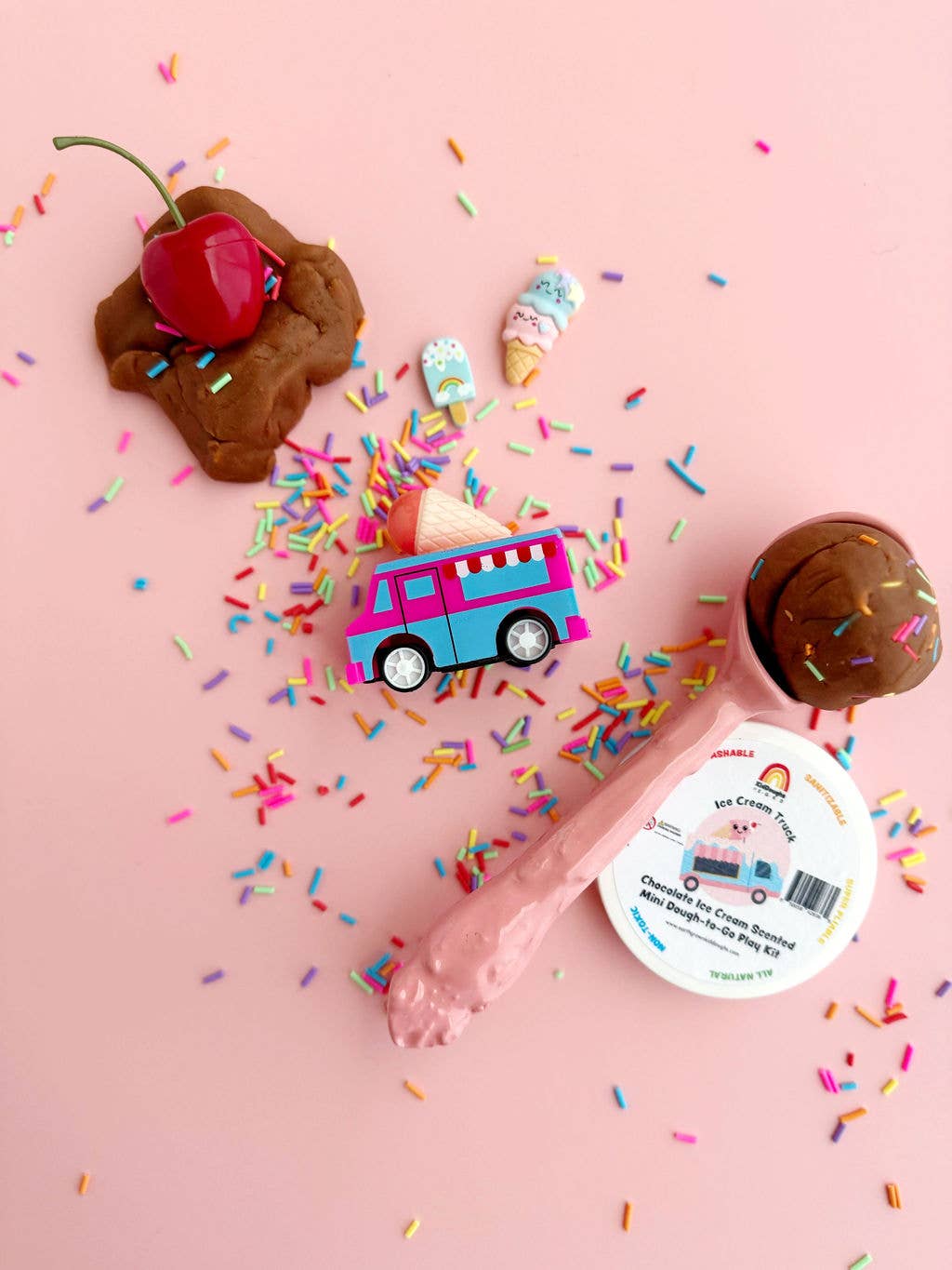 Earth Grown KidDoughs - Ice Cream Truck (Chocolate) Mini Dough-To-Go