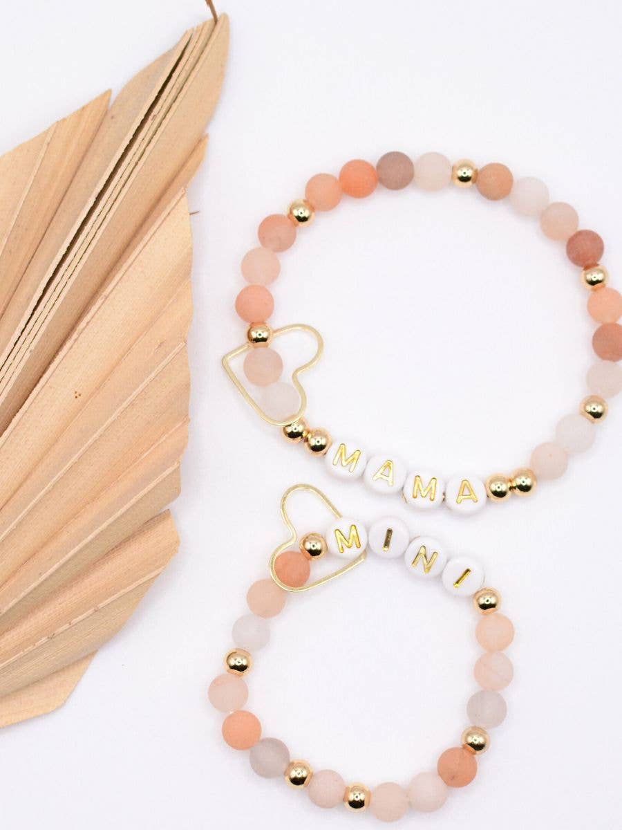 Two and Crew - Faith Based Jewelry & Gifts - Mama MINI matching bracelet set - beaded jewelry, Motherhood