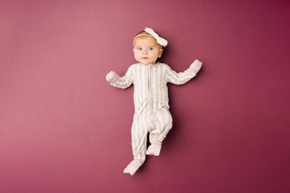 Little One Shop - Blush Stripe Bamboo Sleeper