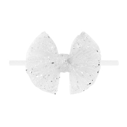 Baby Bling Bows - TULLE FAB SKINNY: princess white