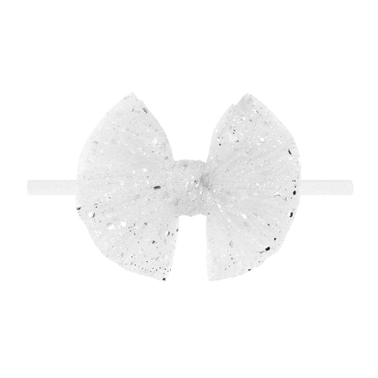 Baby Bling Bows - TULLE FAB SKINNY: princess white