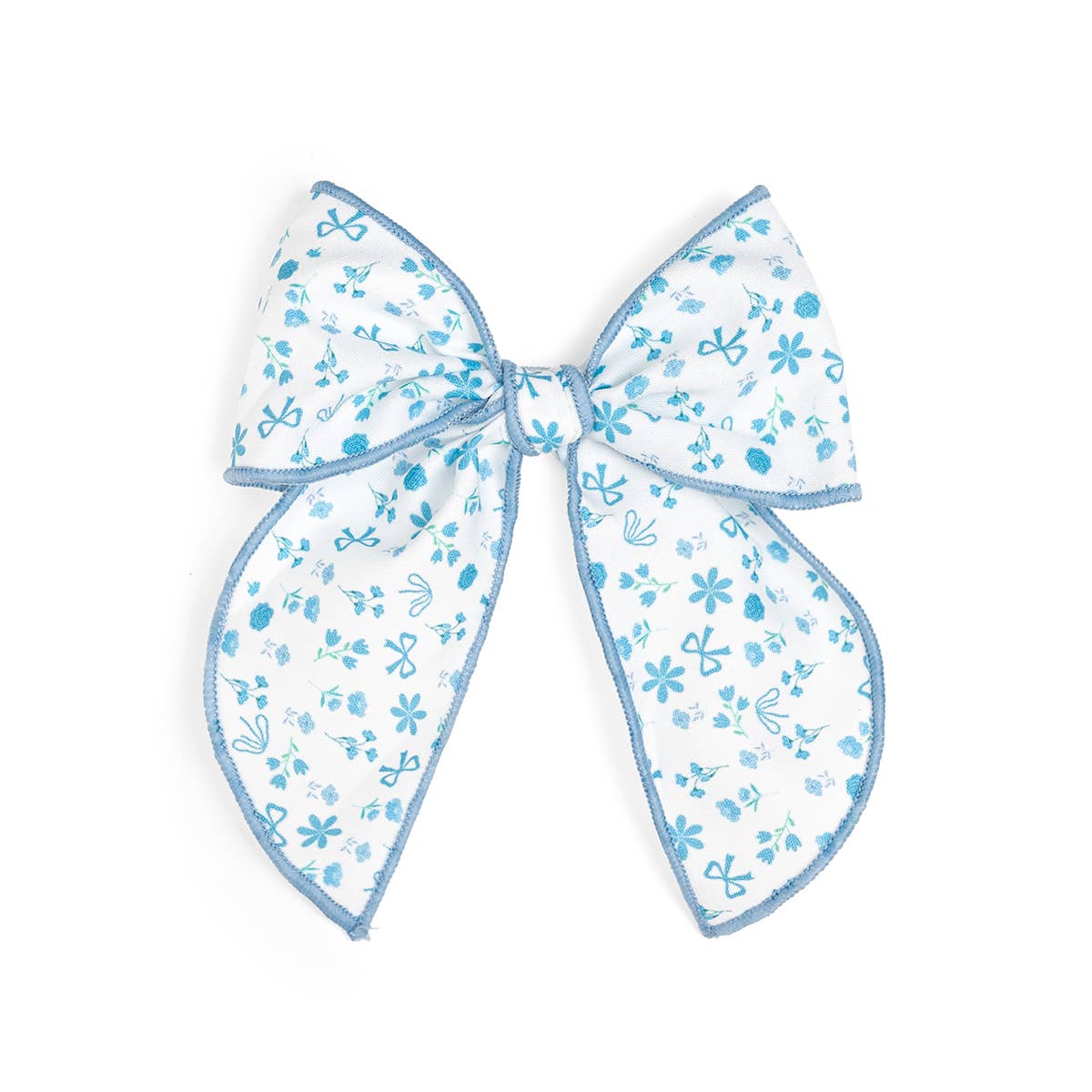 Sweet Wink - Sky Floral Bow Clip