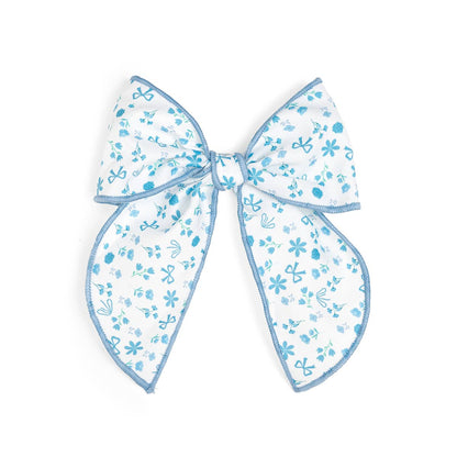 Sweet Wink - Sky Floral Bow Clip