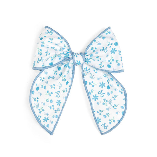Sweet Wink - Sky Floral Bow Clip