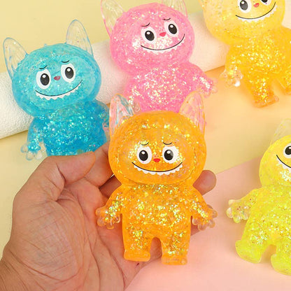 Glitter monster squishy toy