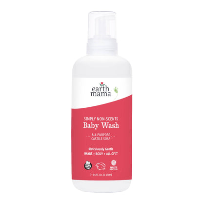 Earth Mama Organics - Simply Non-Scents Baby Wash: 34 fl. oz. (1 liter )