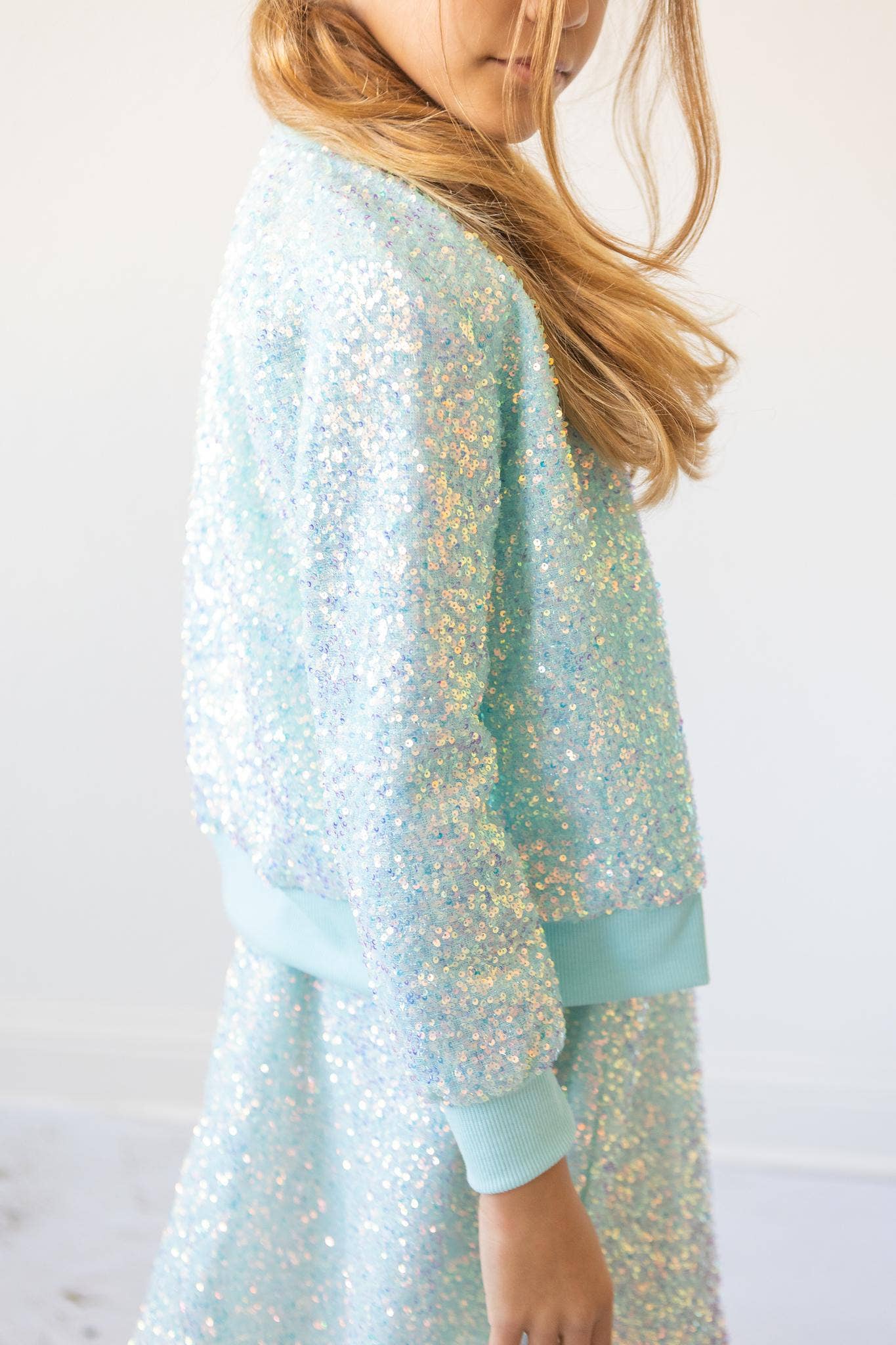 Mila & Rose - Aqua Sequin Jacket