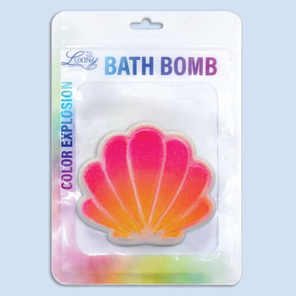 Luxiny Products - Luxurious Bath and Body - Bath Bomb Hand Painted Color Burst - Sea Shell - Spring B