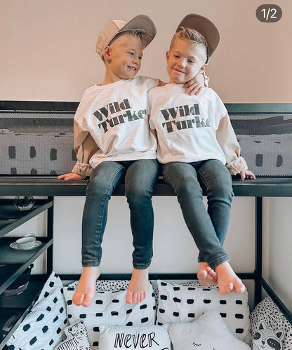 Wild Turkey | Kids Thanksgiving Sweatshirt