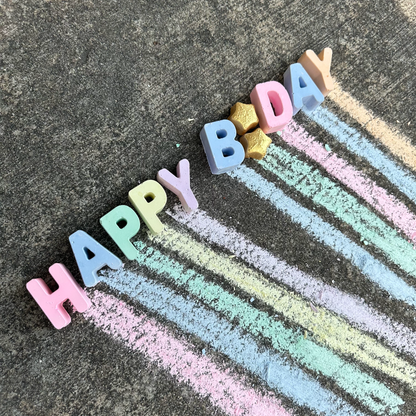 TWEE made for little hands - Happy Birthday Gift Box Handmade Sidewalk Chalk