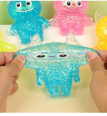 Glitter monster squishy toy