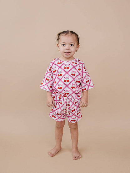 Shorts Set | Cherry Bow