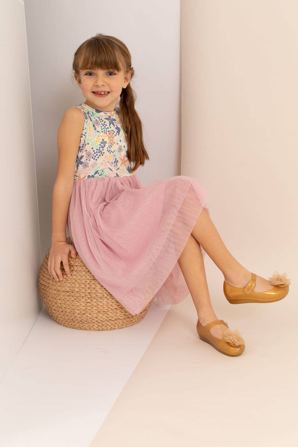 Bird & Bean® - Kids Bamboo Tulle Dress - Meadow