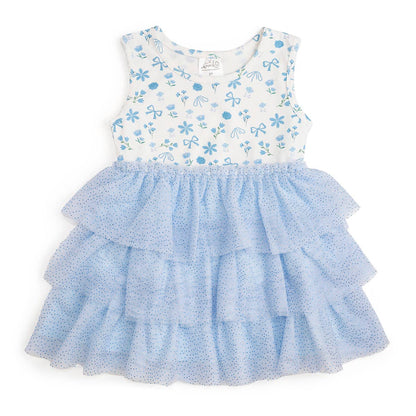 Sweet Wink - Sky Floral Tank Tutu Dress