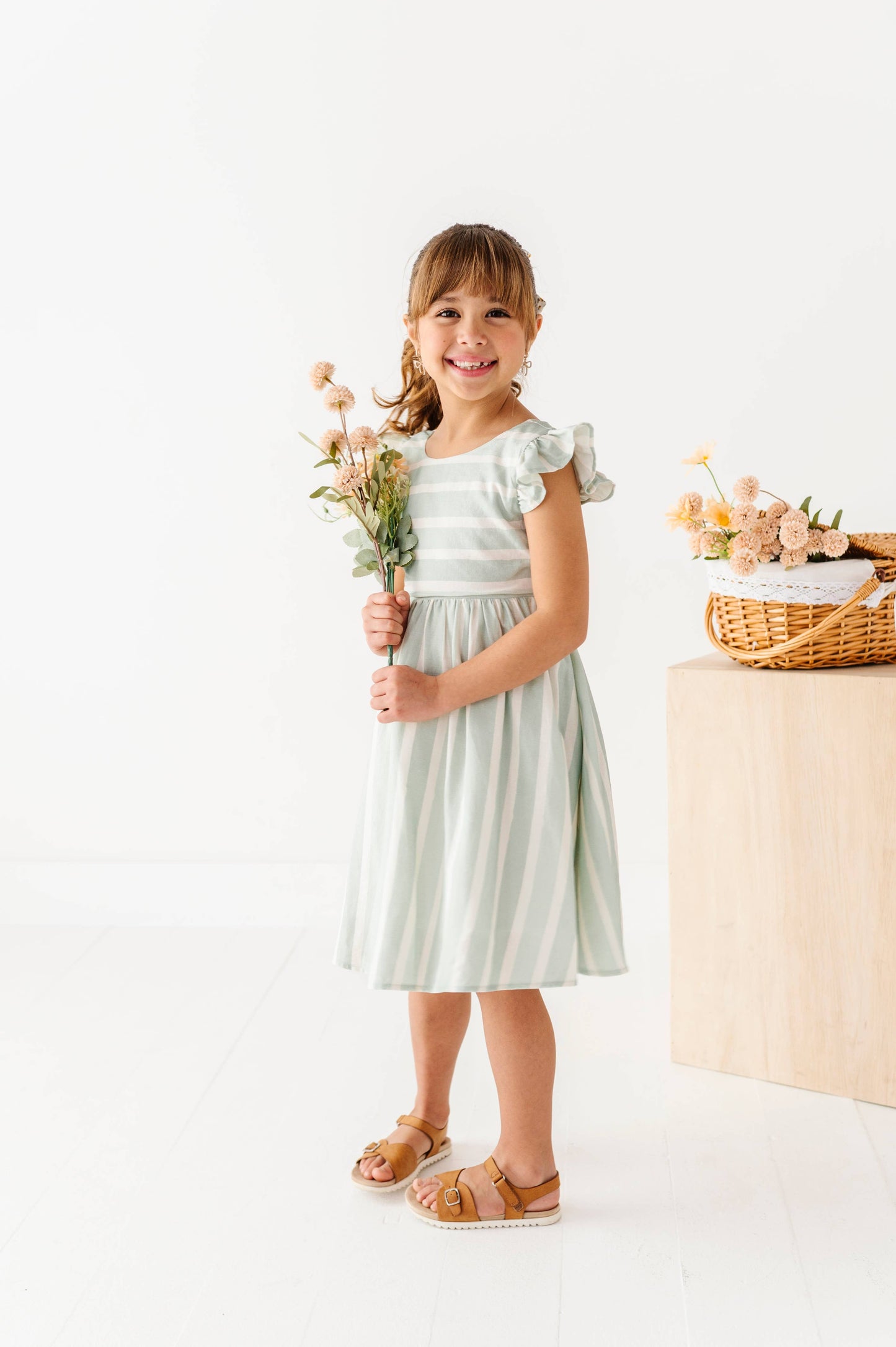 Mint Bay Stripes | TIE-BACK DRESS