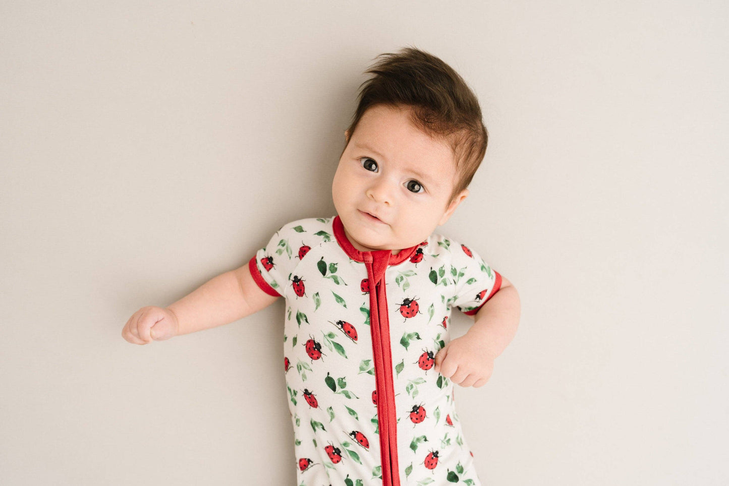 Little One Shop - Little Ladybugs Bamboo Short Romper