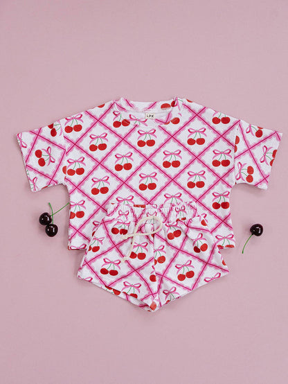 Shorts Set | Cherry Bow