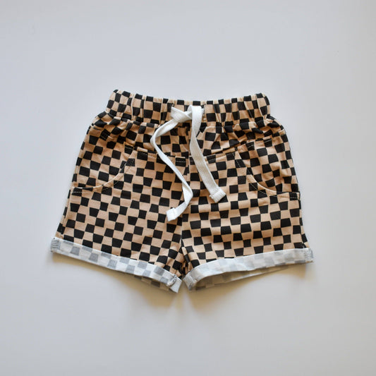 Little Rad Things - Check Ya Later Shorts Beige Black