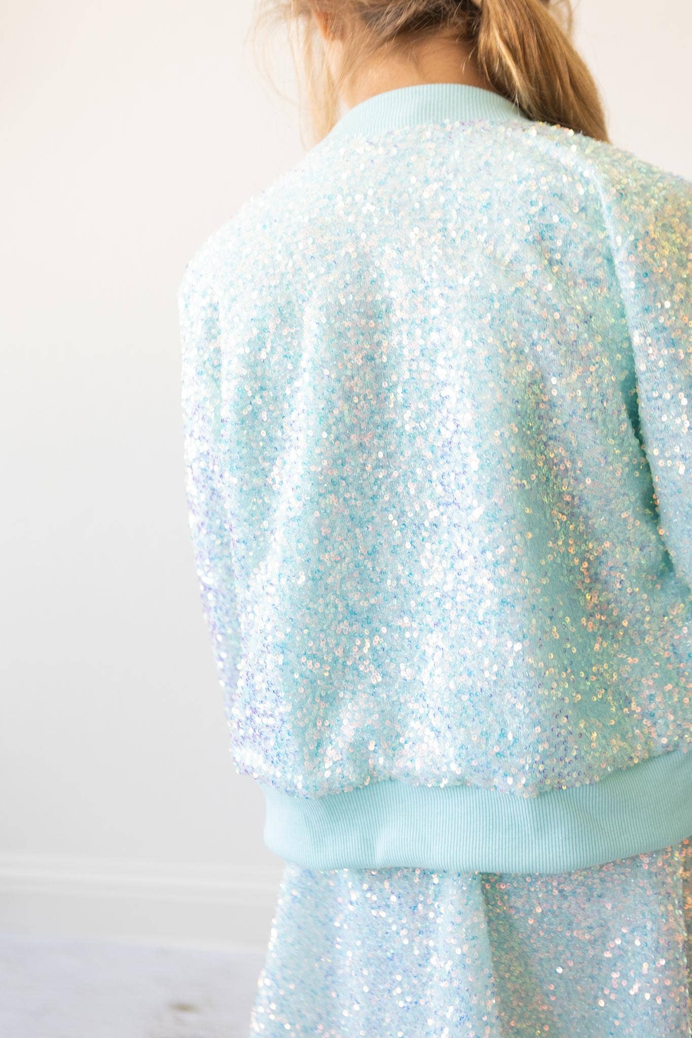 Mila & Rose - Aqua Sequin Jacket