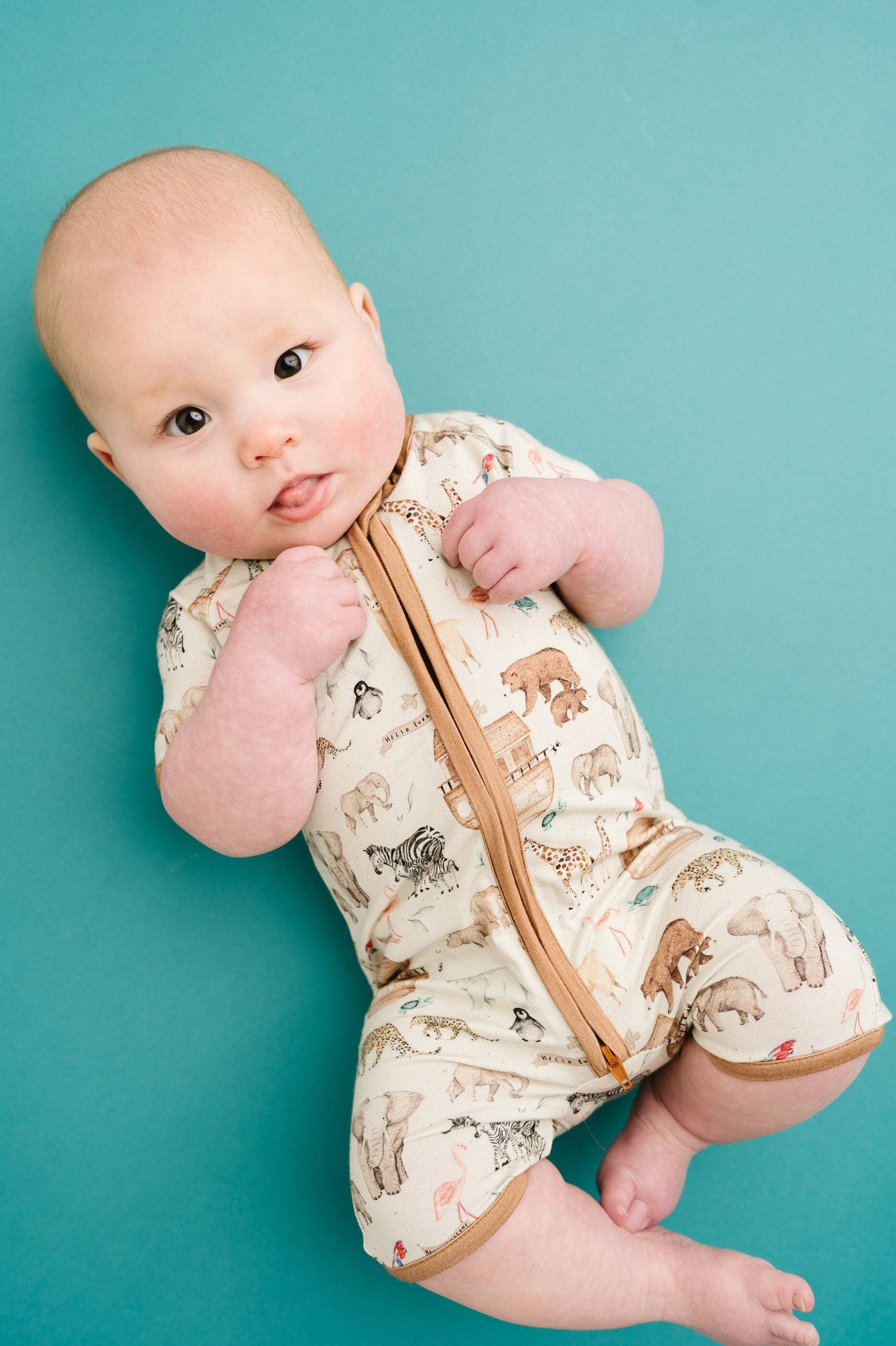 Little One Shop - Noah's Ark Bamboo Short Romper