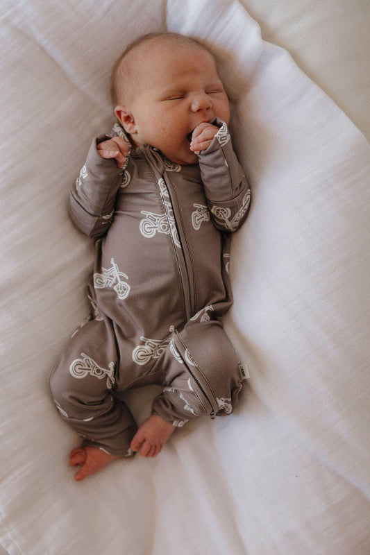 Forever French Baby - Bamboo Zip Pajamas | Dirt Bike