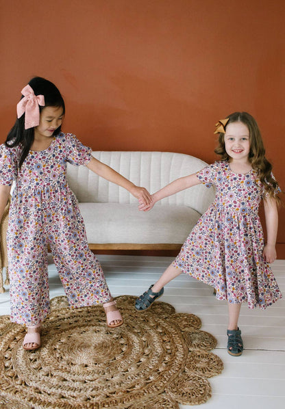 Ollie Jay - Classic Twirl in Plum Fields | Girls Fall Twirl Dress