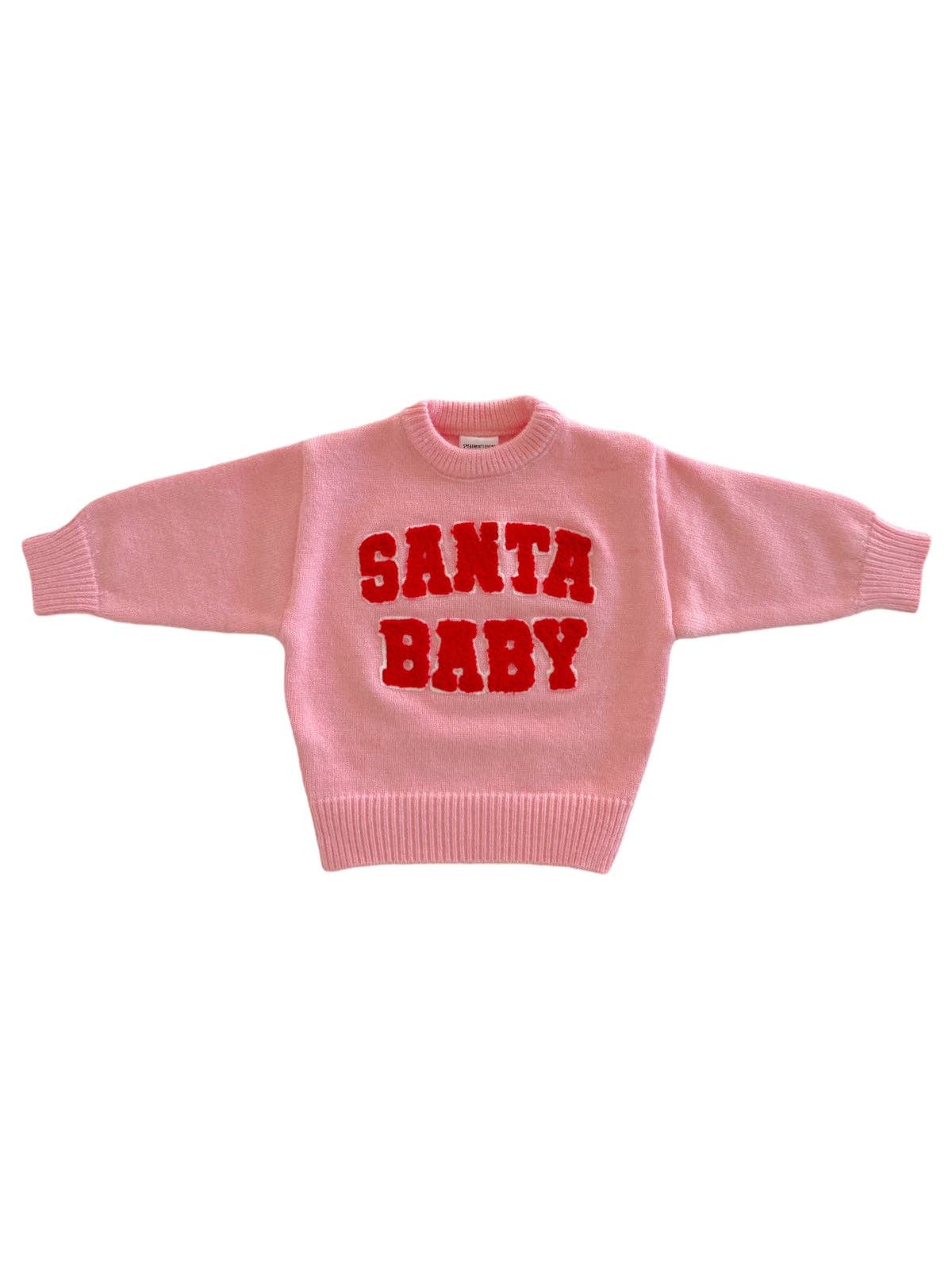 SpearmintLOVE - Knit Sweater, Santa Baby Pink