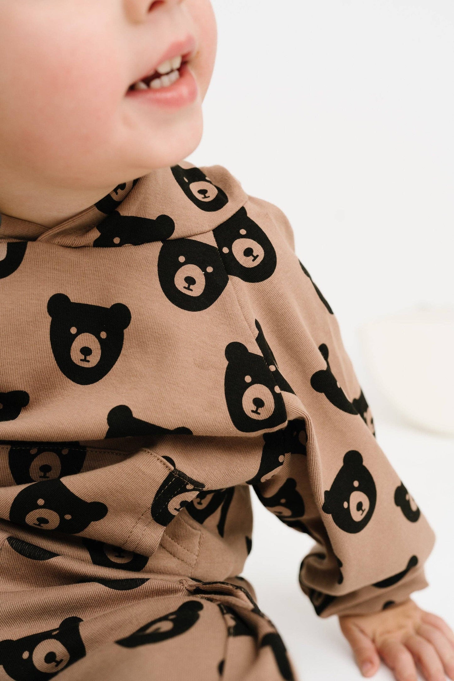 Little One Shop - Brown Bear Cargo Hoodie Set