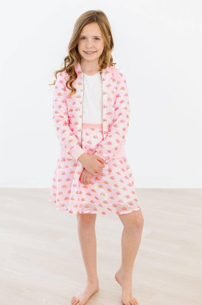 Mila & Rose - Pink Rainbow Sequin Jacket: 4T