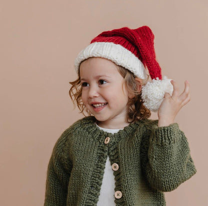 Nicholas Santa Hat | Hand Knit Kids & Baby Christmas Holiday