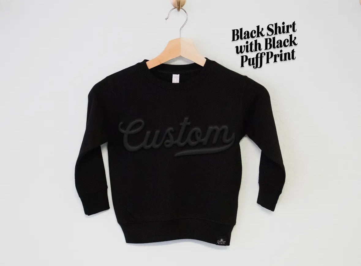 Custom Embossed Puff Print Sweatshirt