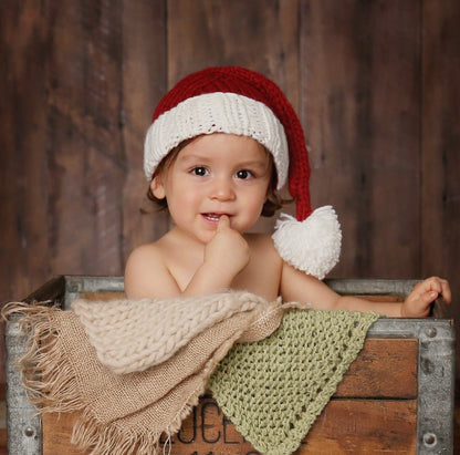 Nicholas Santa Hat | Hand Knit Kids & Baby Christmas Holiday