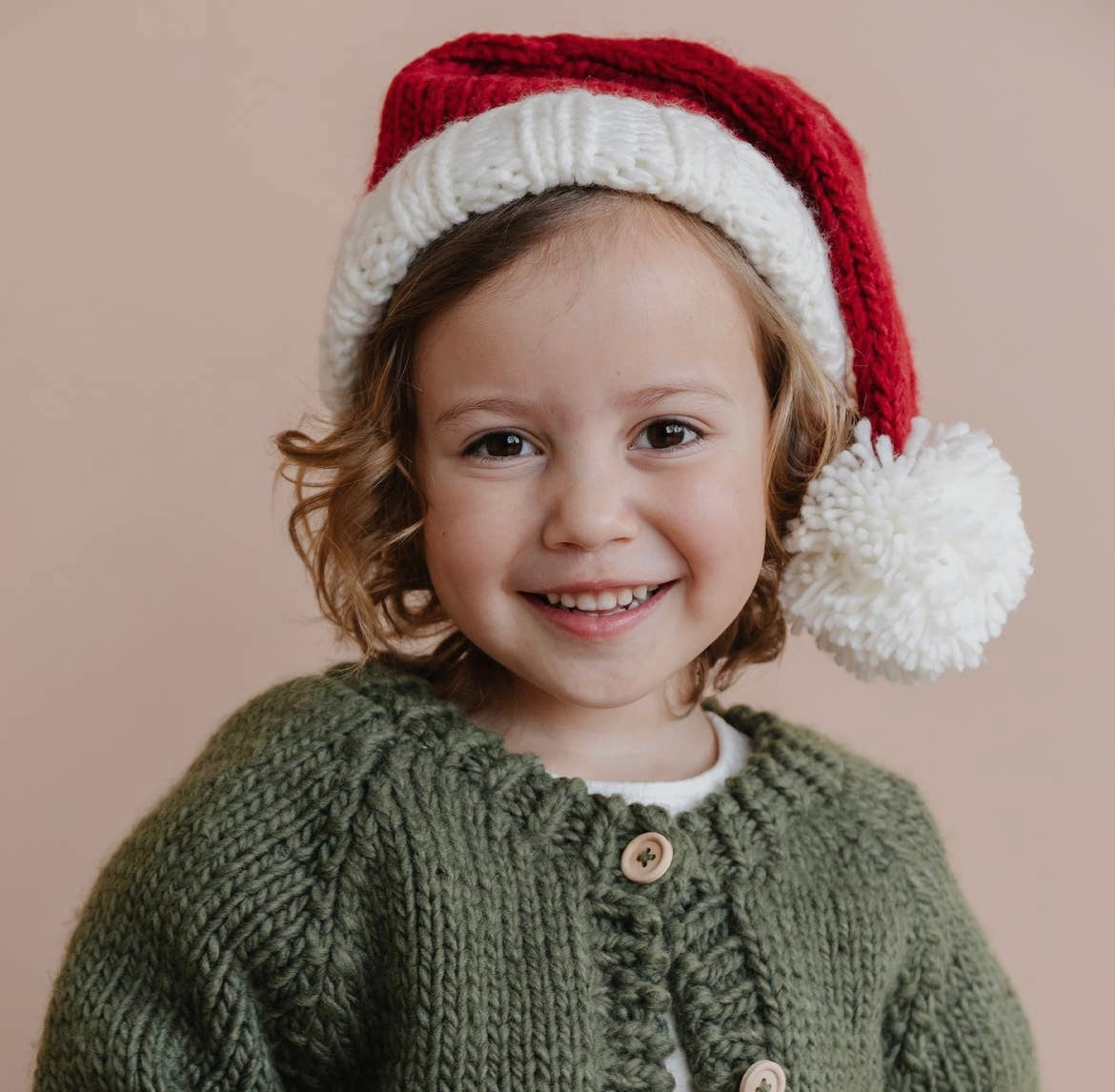 Nicholas Santa Hat | Hand Knit Kids & Baby Christmas Holiday