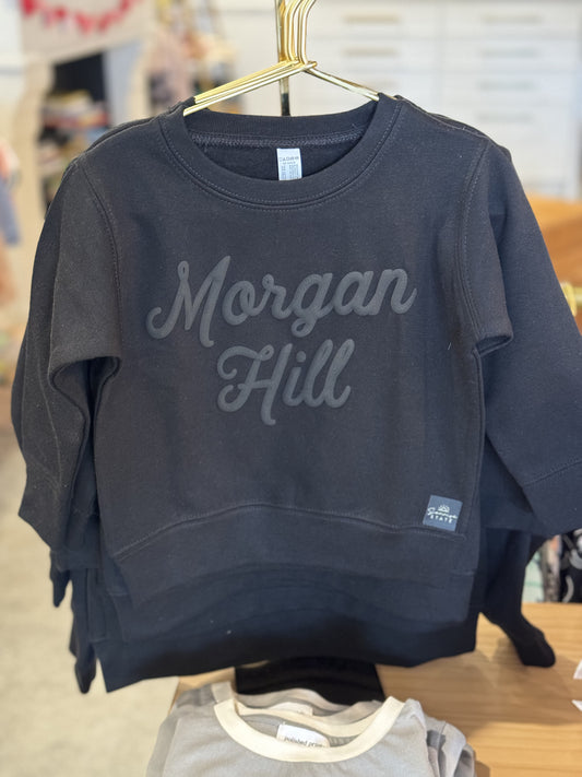 Morgan Hill Embossed Sweatshirt - Black on Black