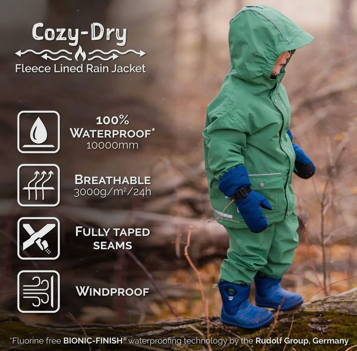 Enchanted | Cozy-Dry Waterproof Jacket: Fleece-lined