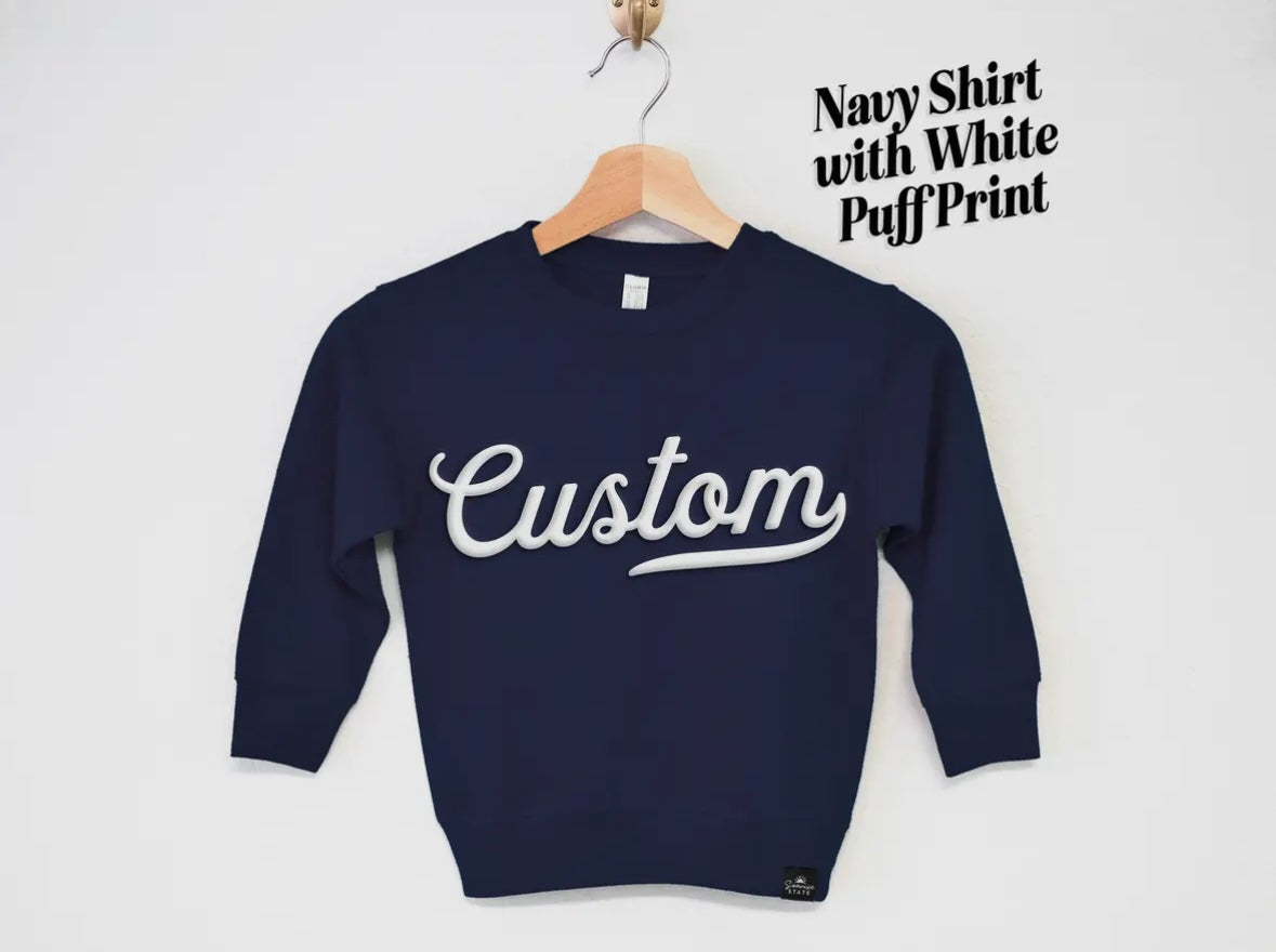 Custom Embossed Puff Print Sweatshirt