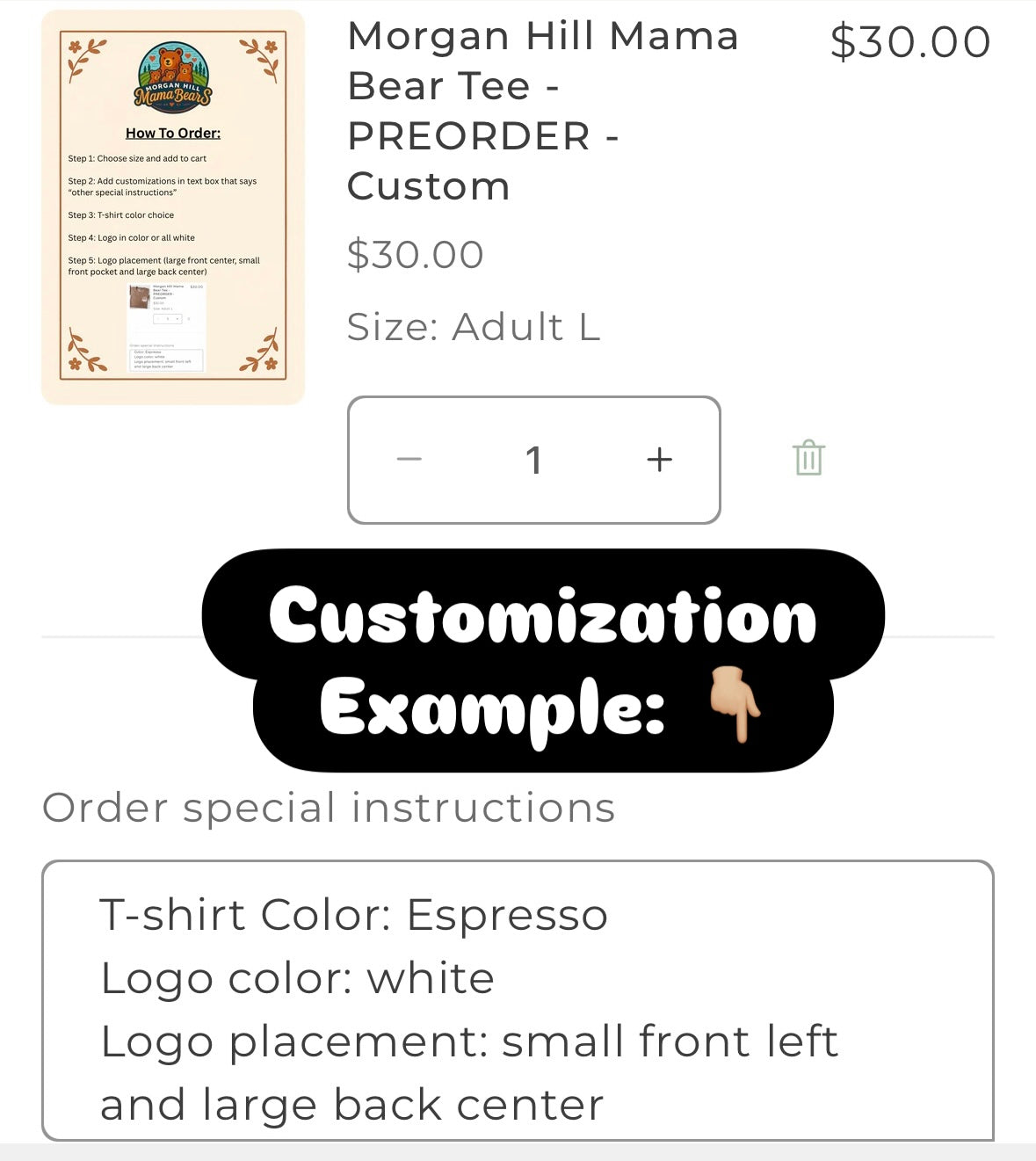 Morgan Hill Mama Bear Tee - PREORDER - Custom
