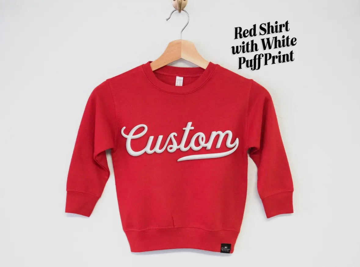 Custom Embossed Puff Print Sweatshirt