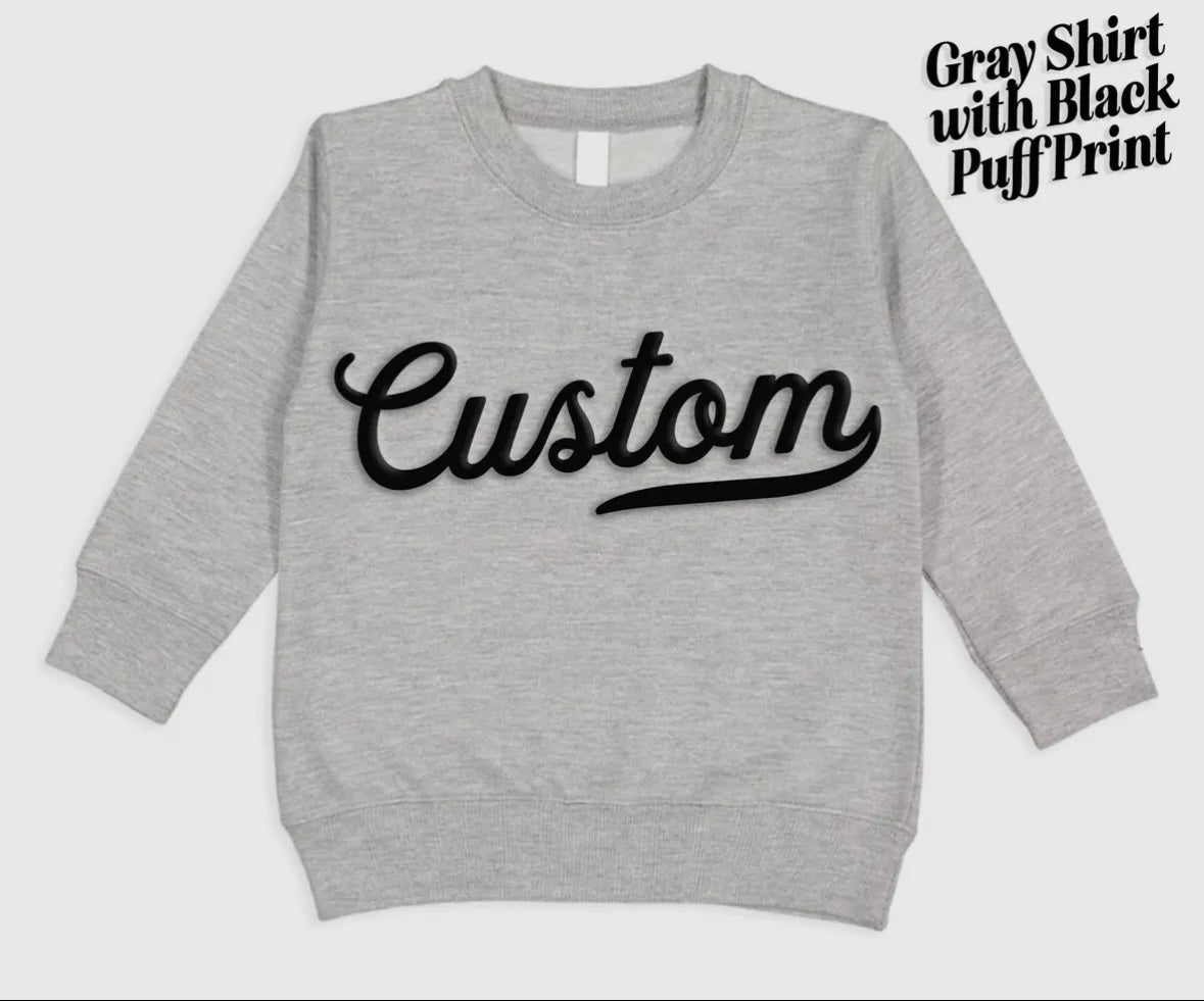 Custom Embossed Puff Print Sweatshirt