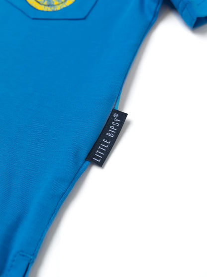 LB X KH SMILES CLASSIC TEE - ELECTRIC BLUE