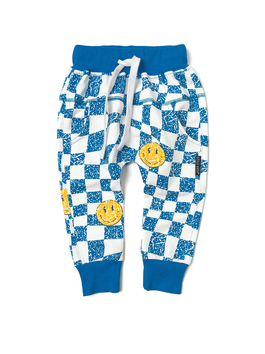 LB X KH RETRO CHECK JOGGER - ELECTRIC BLUE