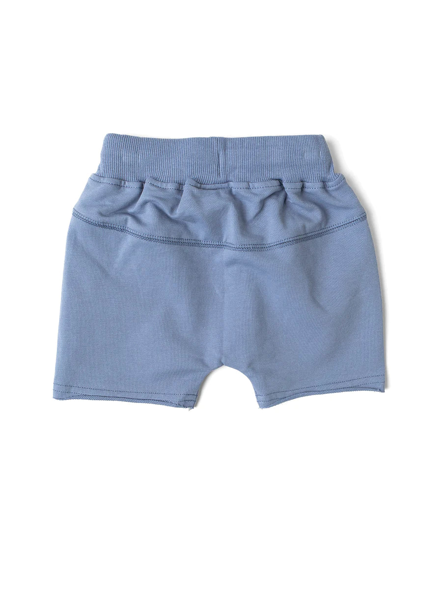 LITTLE BIPSY - RAW EDGE HAREM SHORT - SKY BLUE