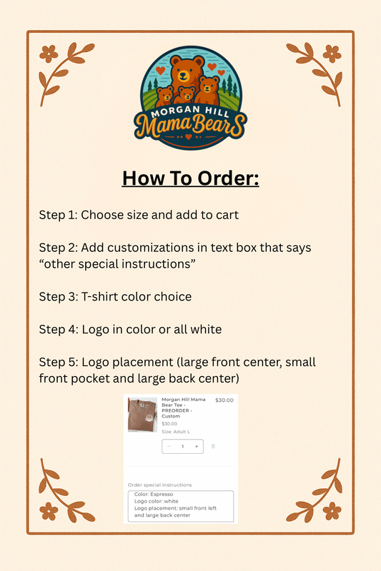 Morgan Hill Mama Bear Tee - PREORDER - Custom