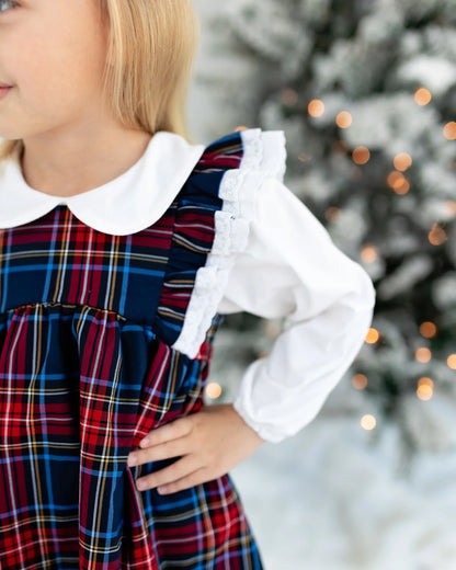 Shift Dress | Festive Plaid in Navy