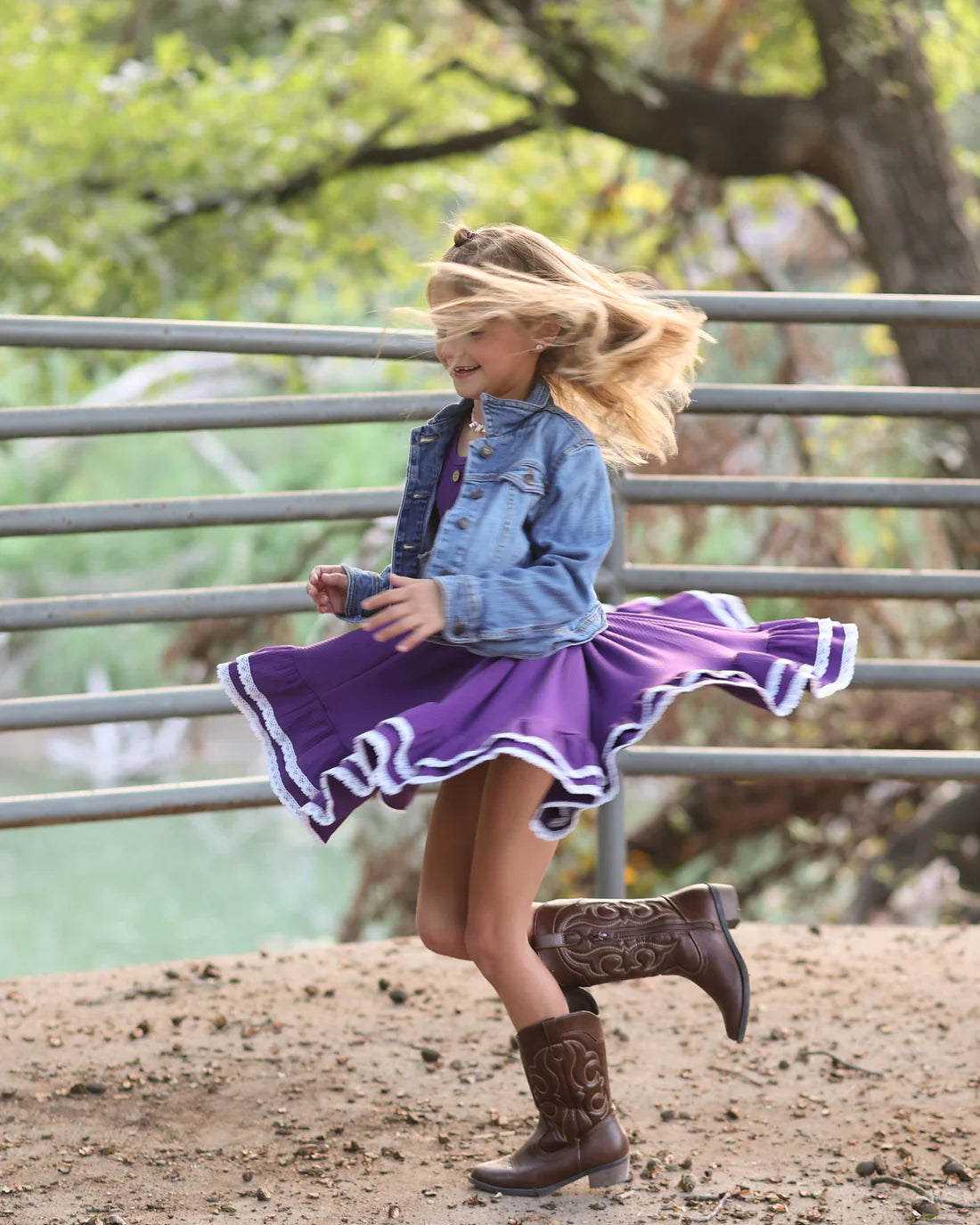 Ribbed Twirl Dress | Amethyst