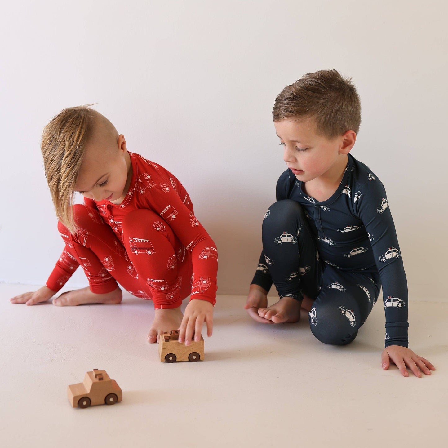 Forever French Baby - Bamboo Two Piece Pajamas | Fire Truck
